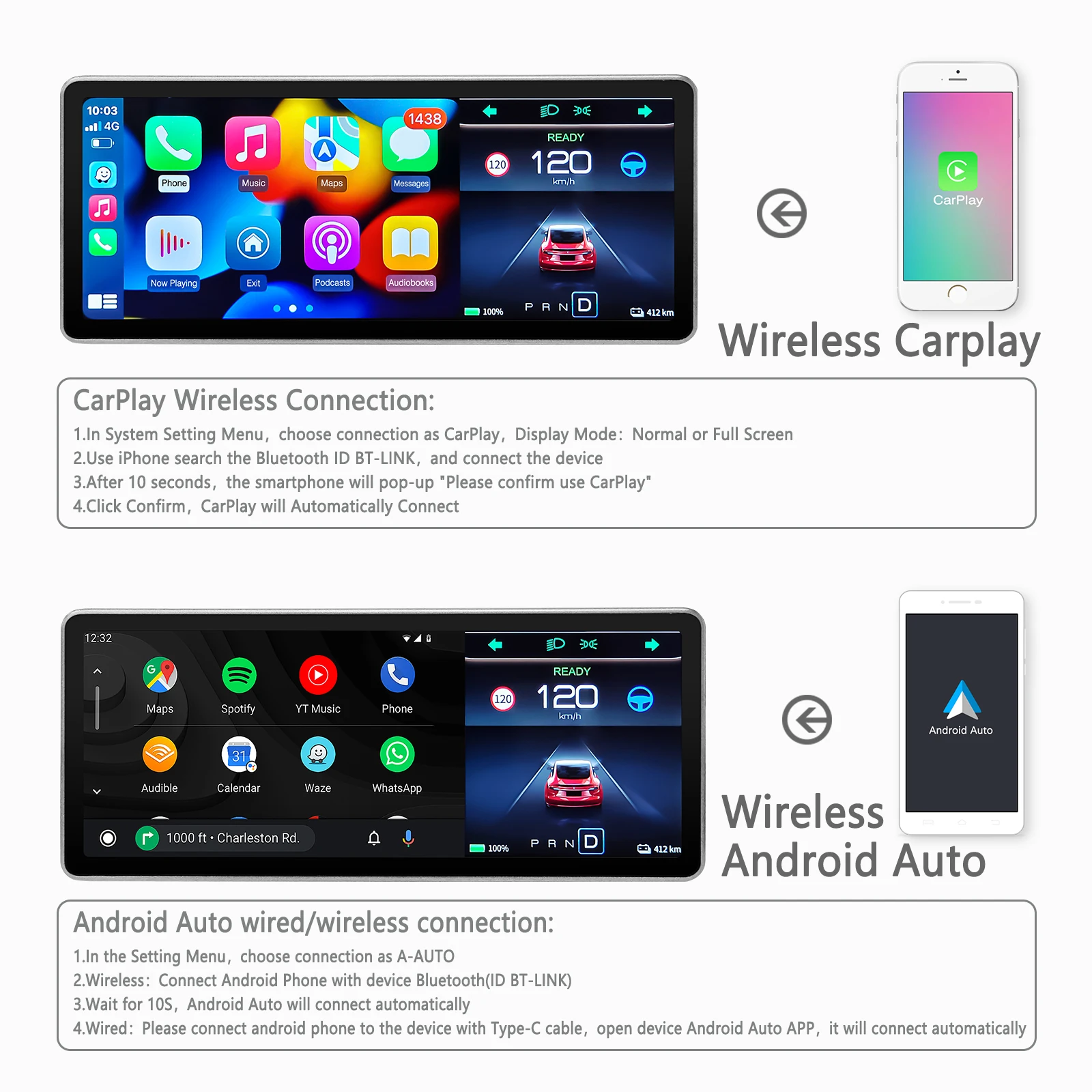 Catronics für 2023Tesla Zubehör Modell 3 y digitales Armaturen brett Heads  Up Display Carplay Android Auto für Tesla Hud Power Speed –